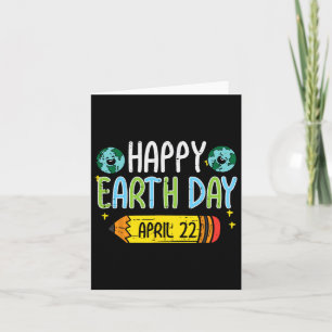 Tarjeta Feliz Día de la Tierra Lápiz 22 de abril Lindo Pro