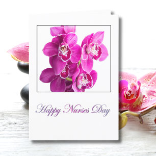 Tarjeta Feliz Día de las Enfermeras Orquídeas Phalaenopsis