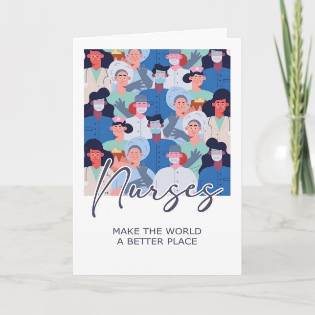 Tarjeta Feliz Día de las Enfermeras. Personalizado (Anverso)