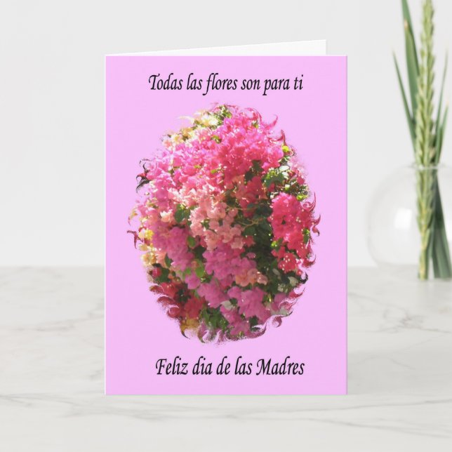 Tarjeta Feliz Dia de las Madres (Anverso)