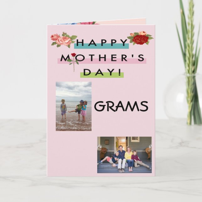 Tarjeta ¡Feliz Día de las Madres, abuelas! (Anverso)