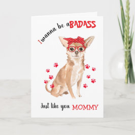 Tarjeta Feliz Día de las Madres Badass de parte de tu perr