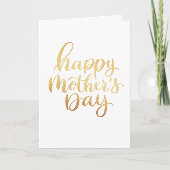 Tarjeta Feliz día de las madres. Caligrafía de escritura s (Anverso)