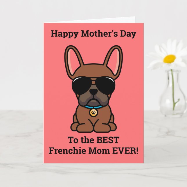 Tarjeta Feliz día de las madres de parte de Dog Red Fawn F (Planta pequeña)