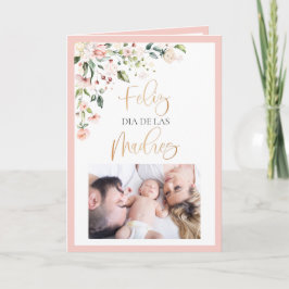 Tarjeta Feliz Día de las Madres, foto floral