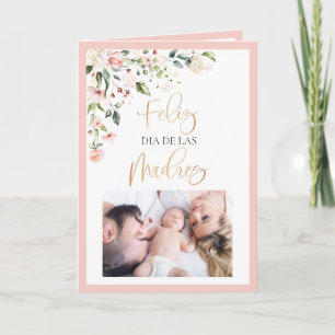 Tarjeta Feliz Día de las Madres, foto floral