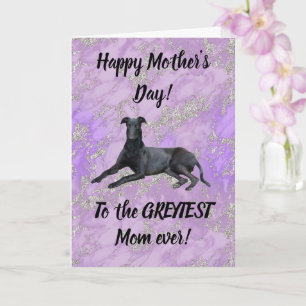 Tarjeta Feliz día de las madres Galgo 