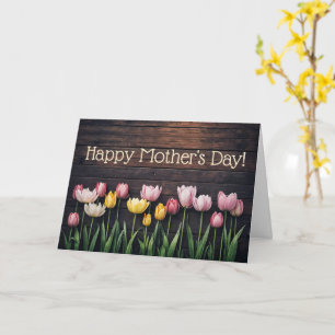 Tarjeta Feliz Día de las Madres General con Tulipanes Boni