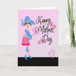 Tarjeta Feliz Día de las Madres, madre embarazada