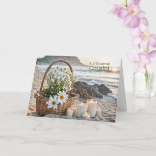 Tarjeta Feliz día de las madres prima Playa bonita