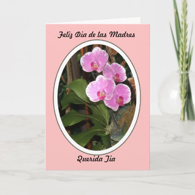 Tarjeta Feliz Dia de las Madres Querida Tia (Anverso)