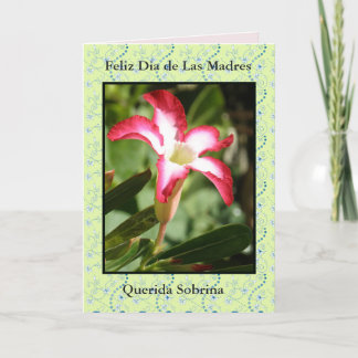 Tarjeta Feliz Dia de las Madres Sobrina