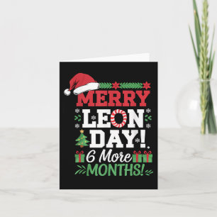 Tarjeta Feliz Día de León Noel al revés Funny Navidades Co
