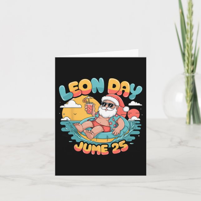 Tarjeta Feliz Día de Leon Santa Verano 6 Meses Más Para Ch (Anverso)