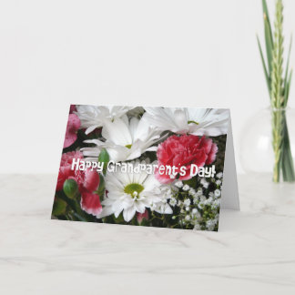 Tarjeta ¡Feliz Día de los Abuelos! Flores de margarita + c