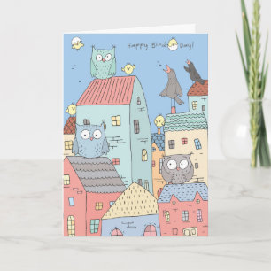 Tarjeta Feliz Día de los Aves, cumpleaños