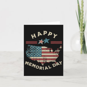 Tarjeta Feliz Día de los Caídos Bandera americana Día de l