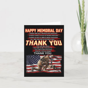 Tarjeta Feliz Día de los Caídos No Hay Palabras lo Suficie