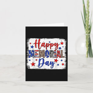 Tarjeta Feliz Día de los Caídos Patriótica Bandera America