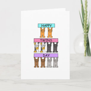 Tarjeta Feliz Día de los Gemelos el 18 de diciembre