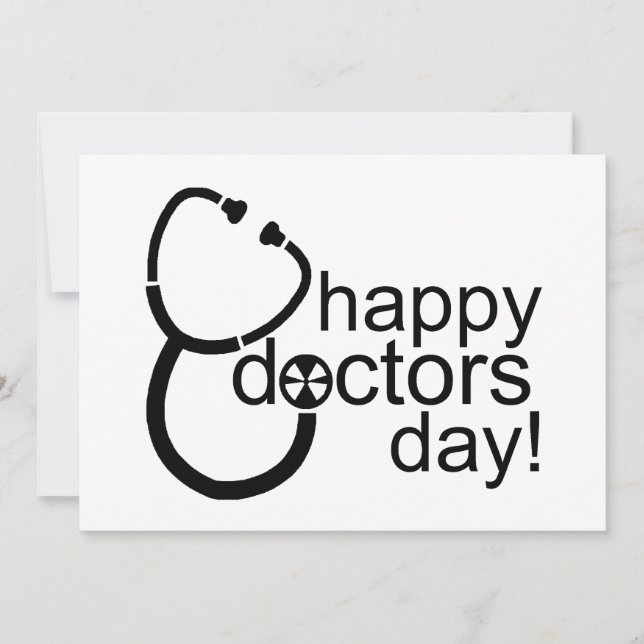 Tarjeta ¡Feliz Día de los Médicas! (Anverso)