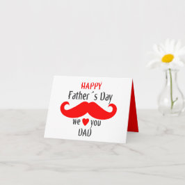 Tarjeta feliz día de los padres 2024 te queremos papá