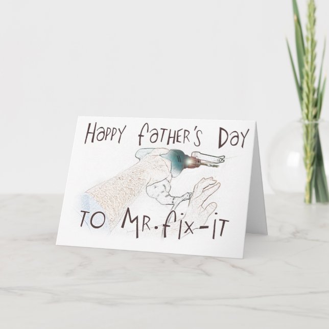 Tarjeta ¡Feliz Día de los Padres al Handyman! (Anverso)