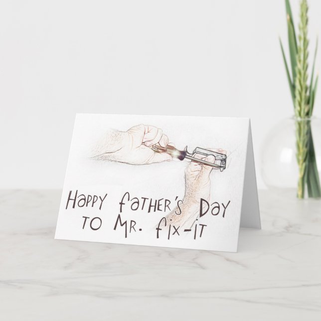 Tarjeta ¡Feliz Día de los Padres al Handyman! (Anverso)