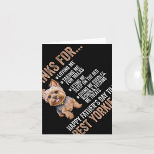 Tarjeta Feliz Día De Los Padres Al Mejor Yorkie Dad Yorksh