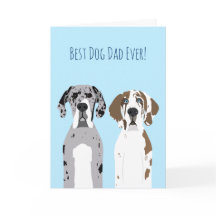Feliz día de los padres Cute Grandes perros danese