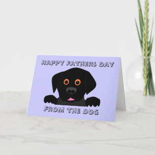 Tarjeta Feliz Día de los Padres, desde el perro