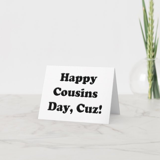 Tarjeta Feliz Día de los Primos (Anverso)