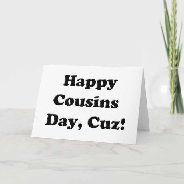 Tarjeta Feliz Día de los Primos (Anverso)
