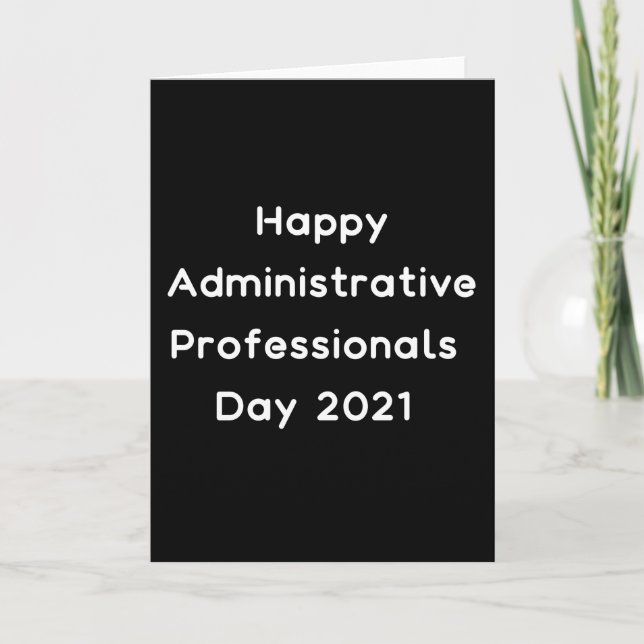 Tarjeta Feliz día de los profesionales administrativos 202 (Anverso)