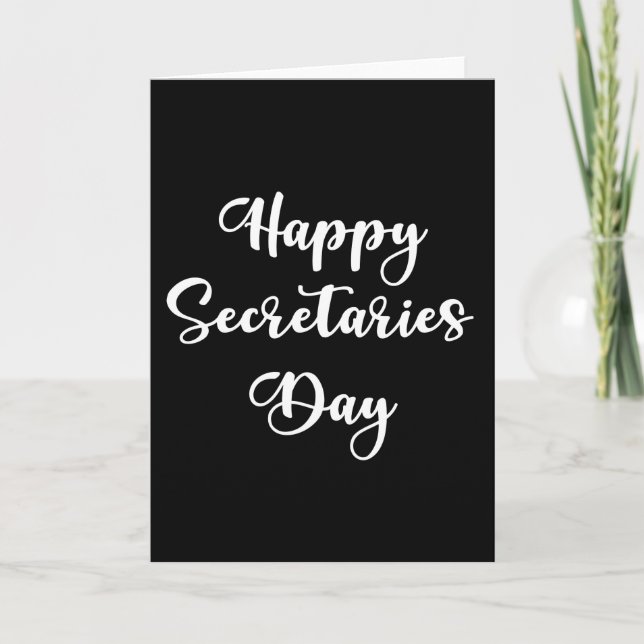 Tarjeta Feliz día de los secretarios. Profesional administ (Anverso)