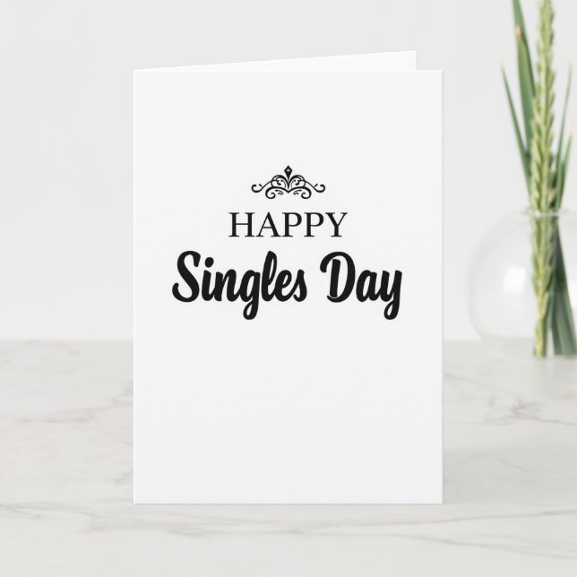 Tarjeta Feliz Día de los Solteros (Anverso)