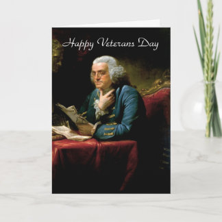 Tarjeta Feliz Día de los Veteranos con George Washington