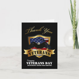 Tarjeta Feliz Día de los Veteranos Gracias Cartas