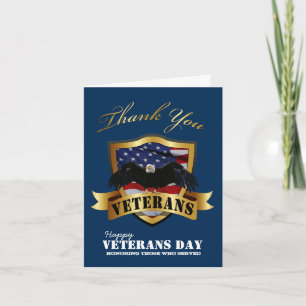 Tarjeta Feliz Día de los Veteranos Gracias Cartas