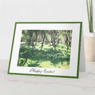 Tarjeta Feliz Día de Pascua arte fino por Pola.B.Alex Card