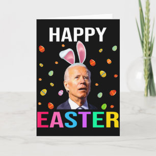 Tarjeta Feliz día de Pascua Camiseta divertida de conejo d