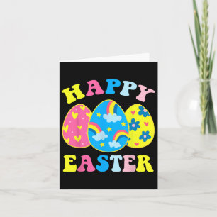 Tarjeta Feliz Día de Pascua Graciosa Caza de Huevos Conejo