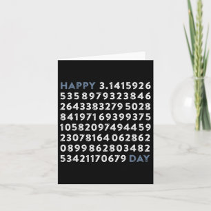 Tarjeta Feliz Día de Pi 100 Dígitos Geeko de Matemáticas D