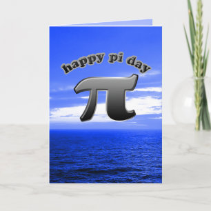 Tarjeta Feliz Día De Pi   Símbolo de i para nervios matemá