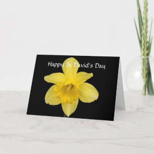 Tarjeta Feliz Día de San David Narciso Amarillo