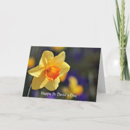 Tarjeta Feliz Día de San David Narciso de primavera