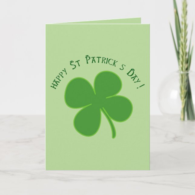Tarjeta Feliz Día de San Patricio (Anverso)