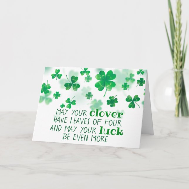 Tarjeta Feliz Día de San Patricio (Anverso)