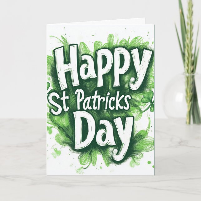 Tarjeta Feliz Día de San Patricio (Anverso)