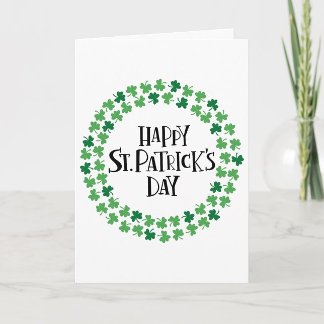 Tarjeta Feliz día de San Patricio 1  (Anverso)